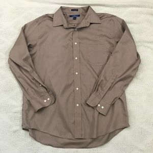 Croft & Barrow Brown Button Down Shirt.  Size 17.5